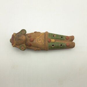 Vintage Peruvian Or Mayan Clay Flute
